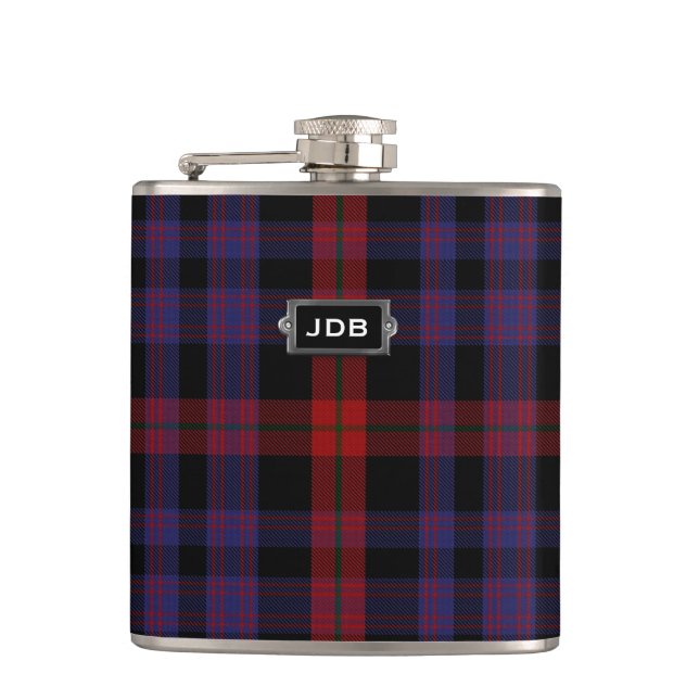 Monogram Klan Brunkolv av Tartan Fickplunta (Framsidan)