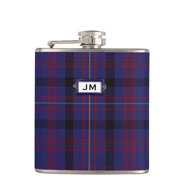 Monogram Klan Dundonald Tartan Play Flask Fickplunta (Framsidan)