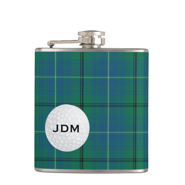 Monogram Klan Mayhew Tartan Plaid Golf Flask Fickplunta (Framsidan)