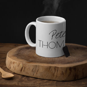 Monogram klar och ren kaffemugg