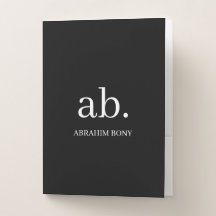 Monogram Klassisk Elegant Svart & Vit Design