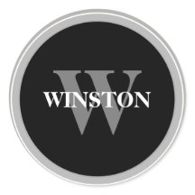 Monogram Klassisk svart och vit Serif-teckensnitt