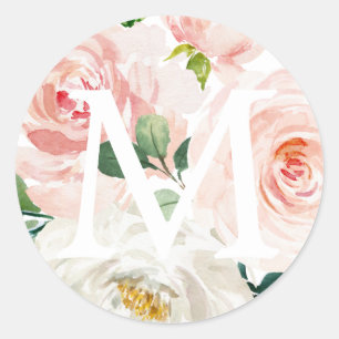 Monogram Klistermärke för partyfavoriter