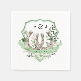 Monogram | Klövern Hästsko Botaniskt Bröllop Pappersservett