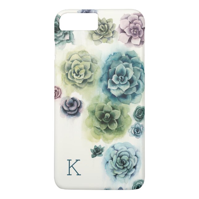 Monogram | Kluster av suckulenter Case-Mate iPhone Skal (Baksida)