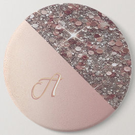 Monogram-knapp för elegant Ro Guld Knapp