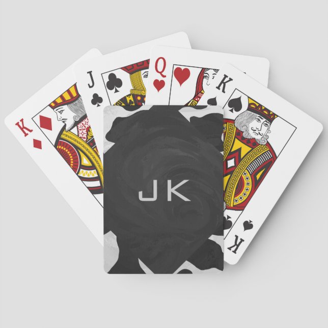 Monogram Ko Svart och Vit Kortlek (Baksidan)