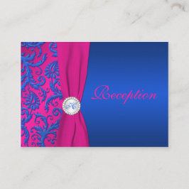 Monogram Kobalt- och Fuchsia-hanteringskort Tilläggskort
