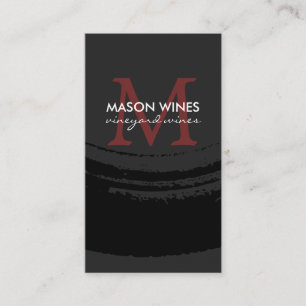 Monogram Konstnärlig Borrst Wineglas Visitkort