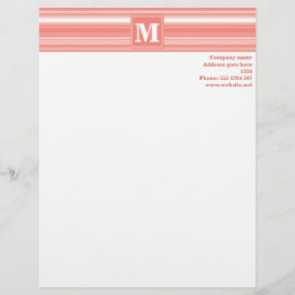 Monogram koral rand brevhuvud