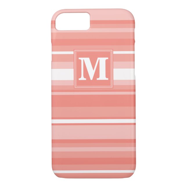 Monogram koral rand Case-Mate iPhone skal (Baksida)
