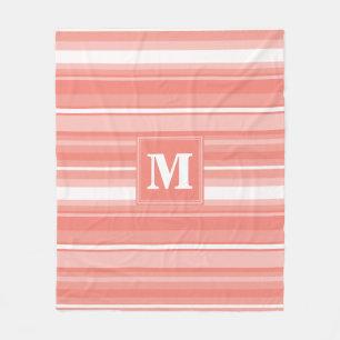 Monogram koral rand fleecefilt