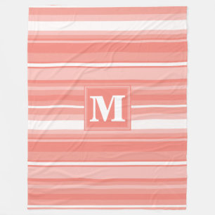 Monogram koral rand fleecefilt