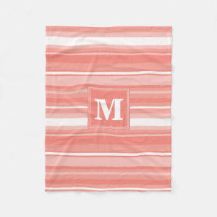 Monogram koral rand fleecefilt