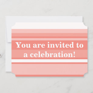 Monogram koral rand inbjudningar