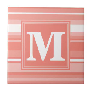 Monogram koral rand kakelplatta