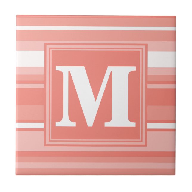 Monogram koral rand kakelplatta (Framsidan)