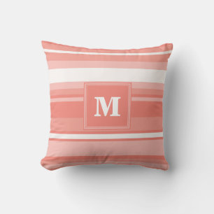 Monogram koral rand kudde