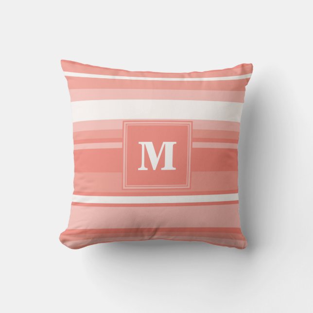 Monogram koral rand kudde (Framsida)