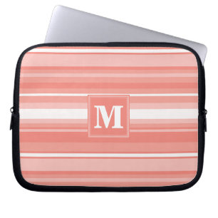 Monogram koral rand laptop sleeve