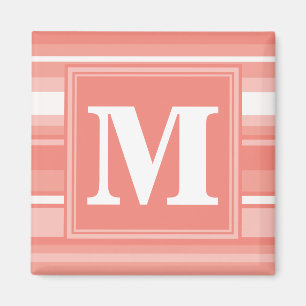 Monogram koral rand magnet
