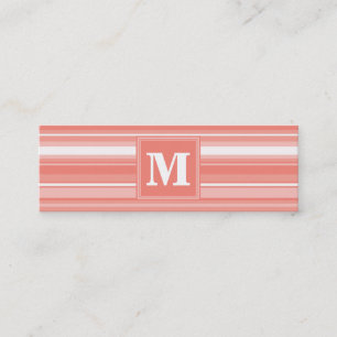 Monogram koral rand mini visitkort