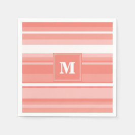 Monogram koral rand pappersservett