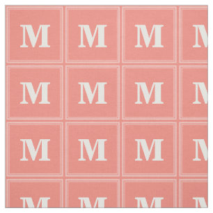 Monogram koral rand tyg