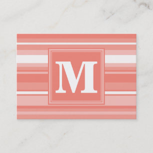 Monogram koral rand visitkort