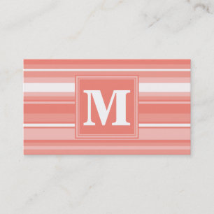 Monogram koral rand visitkort