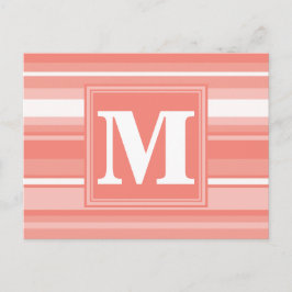 Monogram koral rand vykort