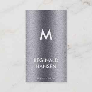 Monogram   Korn   Metallisk Visitkort