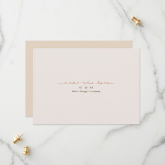 Monogram Kors Kristet Bröllop Spara Datumet