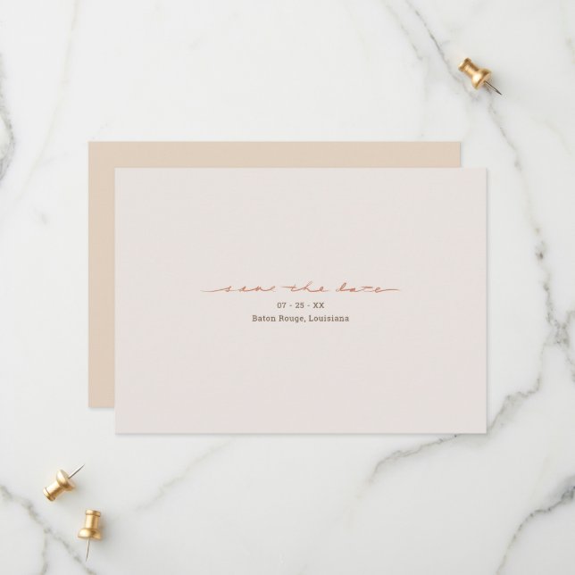 Monogram Kors Kristet Bröllop Spara Datumet (Fram/Back In Situ)