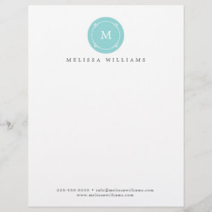 Monogram Kreativ Professionell Modern Letterhead Brevhuvud
