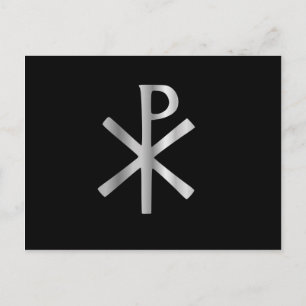 Monogram Kristus - chi rho Vykort