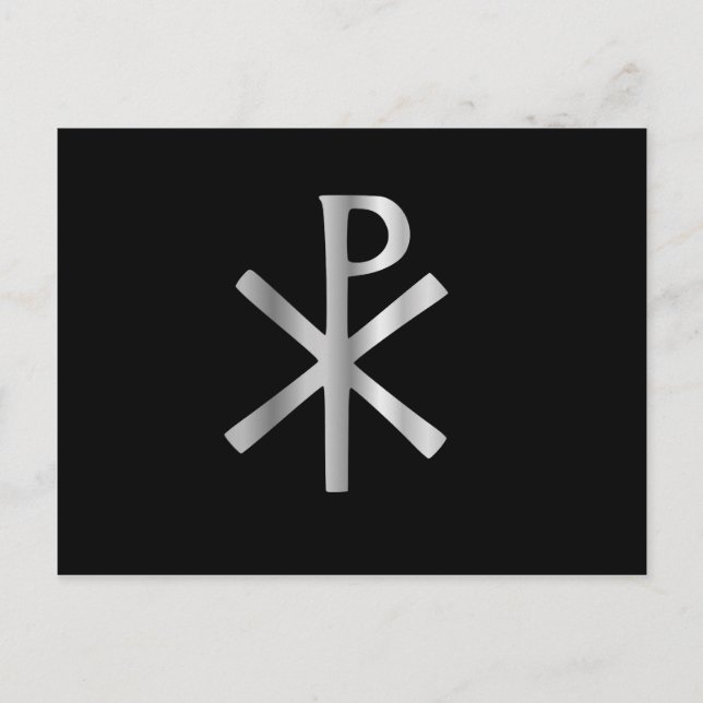 Monogram Kristus - chi rho Vykort (Framsida)