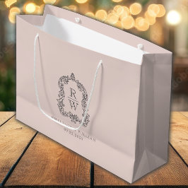 Monogram Kröningsrosafärgad Bröllop