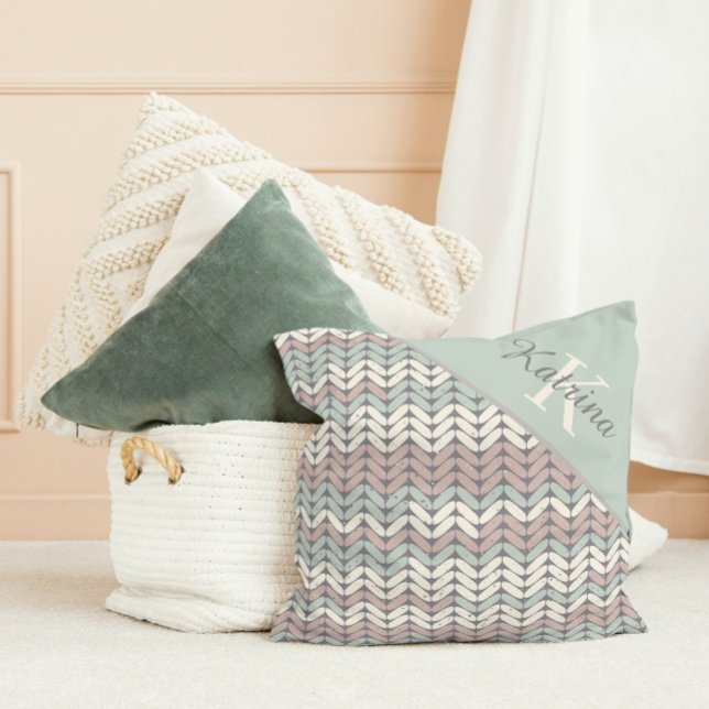 Monogram kuddkast kudde (Skapare uppladdad)