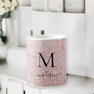 Monogram kundspecifik Glitter-kaffe Mugg