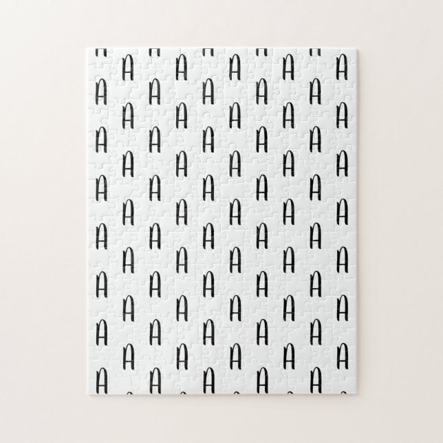 Monogram kursiv frukt pussel (Vertikal)