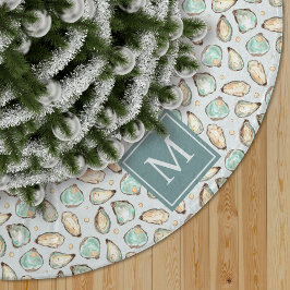 Monogram kust ostronskal julgransmatta borstad polyester