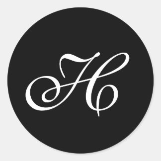 Monogram kuvertförsegling runt klistermärke