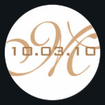 Monogram kuvertförsegling runt klistermärke<br><div class="desc">Anpassningsbarnas monogram och kuvertförseglingar</div>