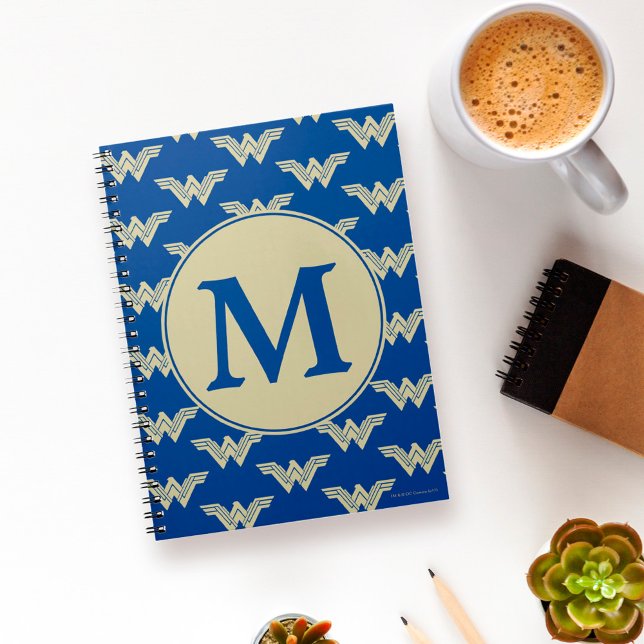 Monogram  kvinna Logotyp Mönster Anteckningsbok (Skapare uppladdad)