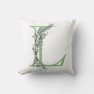 Monogram L Lavender Eucalyptus Kudde