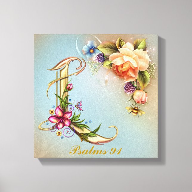 Monogram L Premium Wrapped Canvas (glapp) (Framsida)