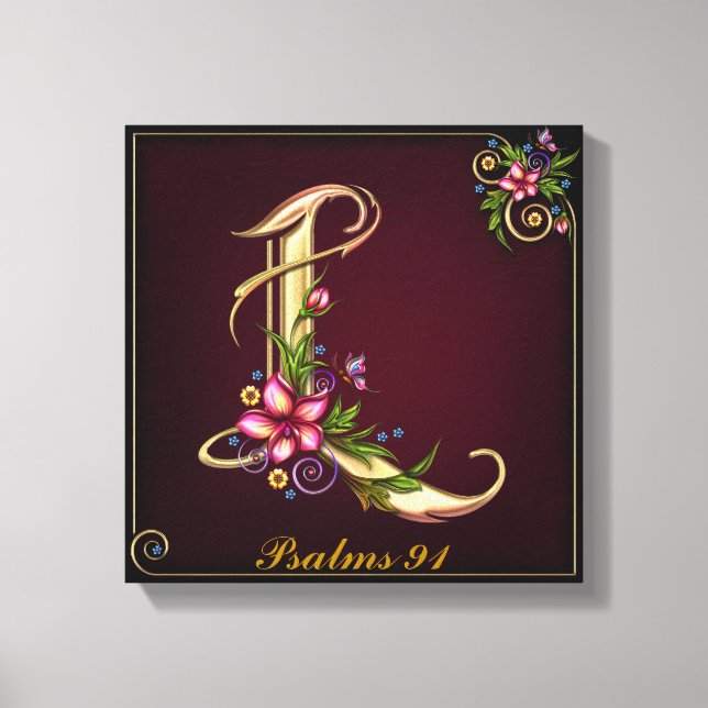 Monogram L Premium Wrapped Canvas (glapp) (Framsida)