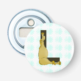 Monogram L Tecknad Pony-Personlig Flasköppnare