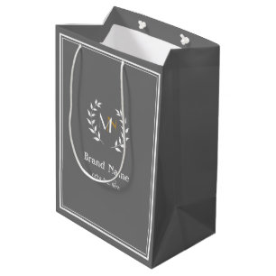 Monogram lagerkrans Grå